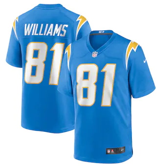 mens nike mike williams powder blue los angeles chargers ga